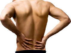 Person with left side backache